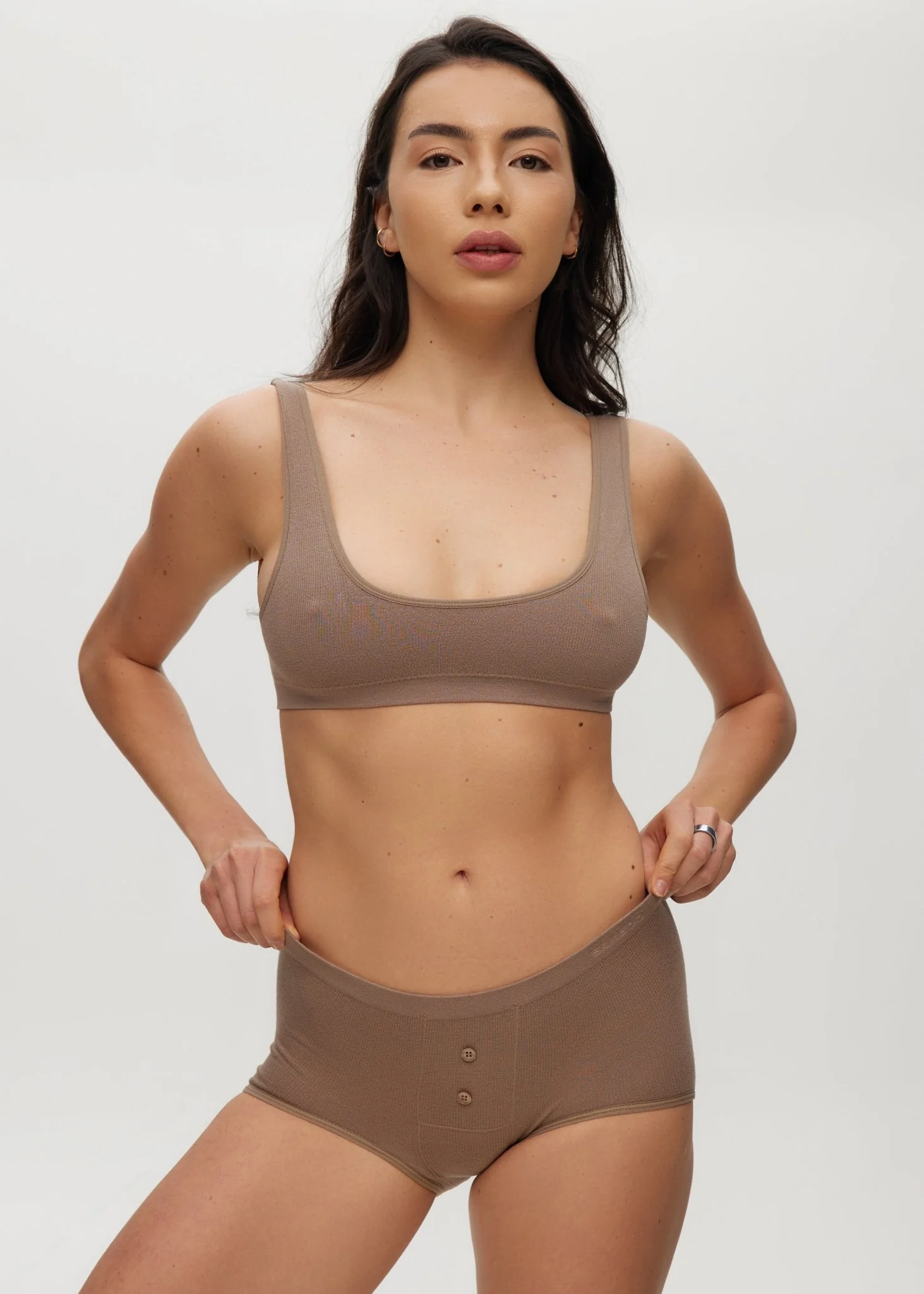 Seamless Rib Scoop Open Back Bralette - Image 9